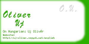 oliver uj business card